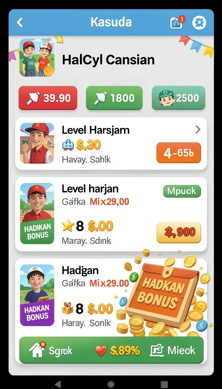 Tampilan utama aplikasi kawan777 – Main Via Android 2026
